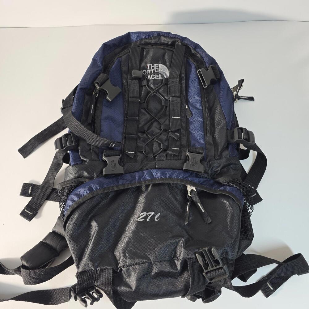 The North Face Backpack Blue 27L Bungee Cord
